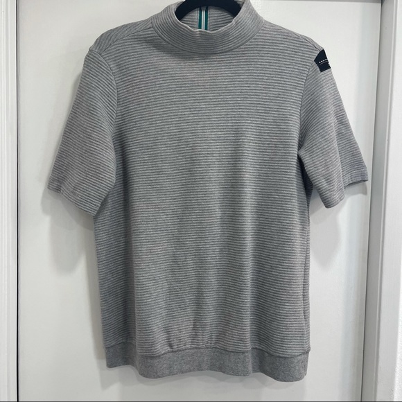 Adidas Heavy Rib Knit Short Sleeve Gray 